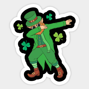 Dabbing Leprechaun St Patricks Day 2018 Sticker